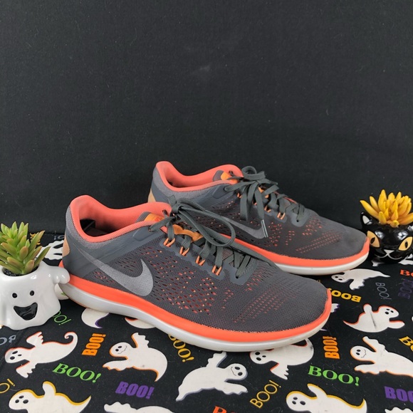 Nike Shoes - Nike Flex 2016 Running Shoes Orange Grey Sz.9.5